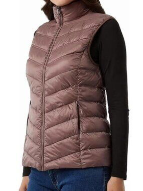 32 Degrees Heat Women's Pink Lightweight Packable Puffer Vest Size M